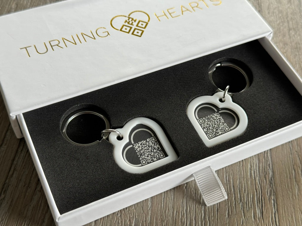 Turning Hearts Keychains