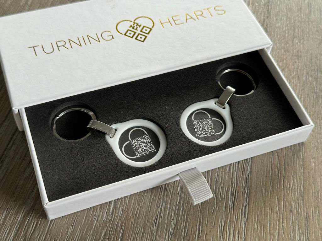 Turning Hearts Keychains
