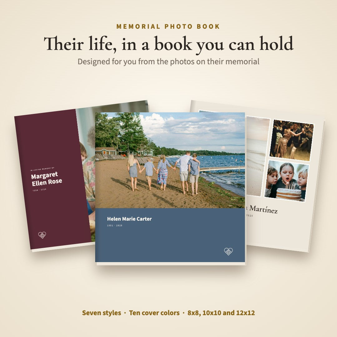 Turning Hearts memorial photo books