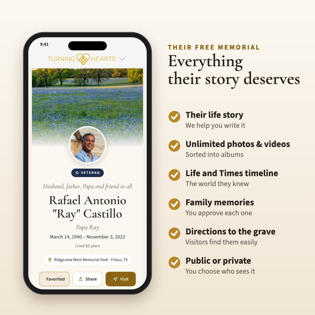 Memorial features on a phone