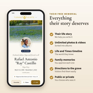 Memorial features on a phone