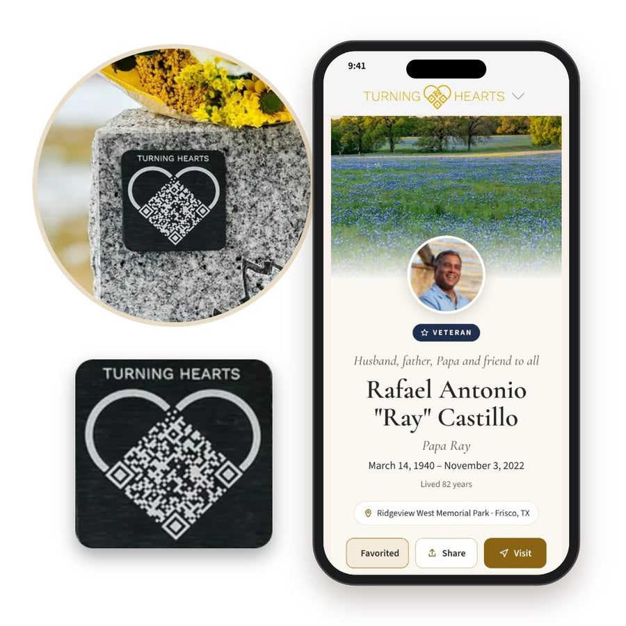 Scan a medallion to open the memorial