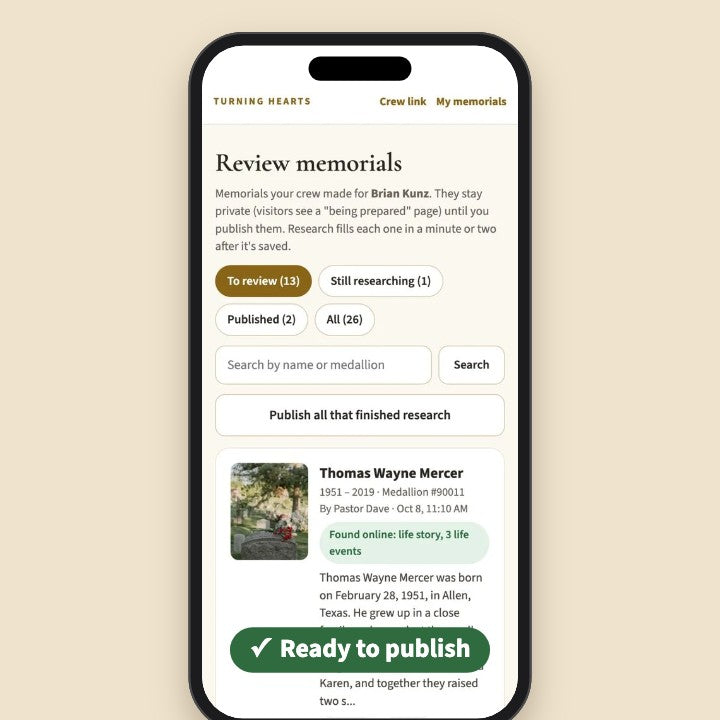 Review and publish